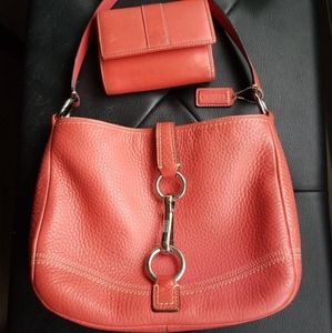 Coach leather purse and wallet